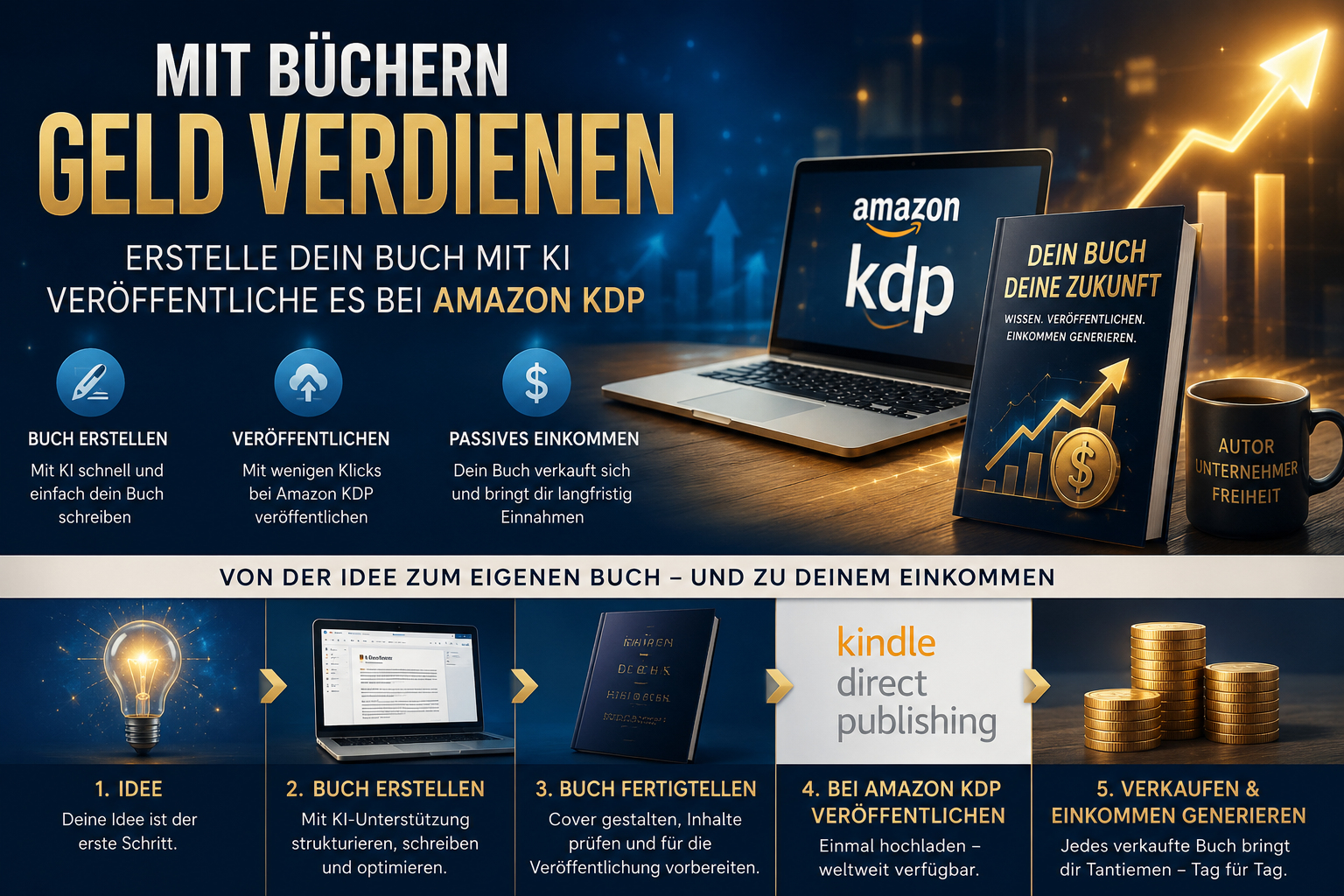 Mit Büchern Geld verdienen und ein Buch für Amazon KDP vorbereiten
